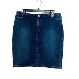 Vintage Old Navy Women’s Skirt Blue Jean Midi 90s Y2K Sz 10 Boho Indie Sleaze